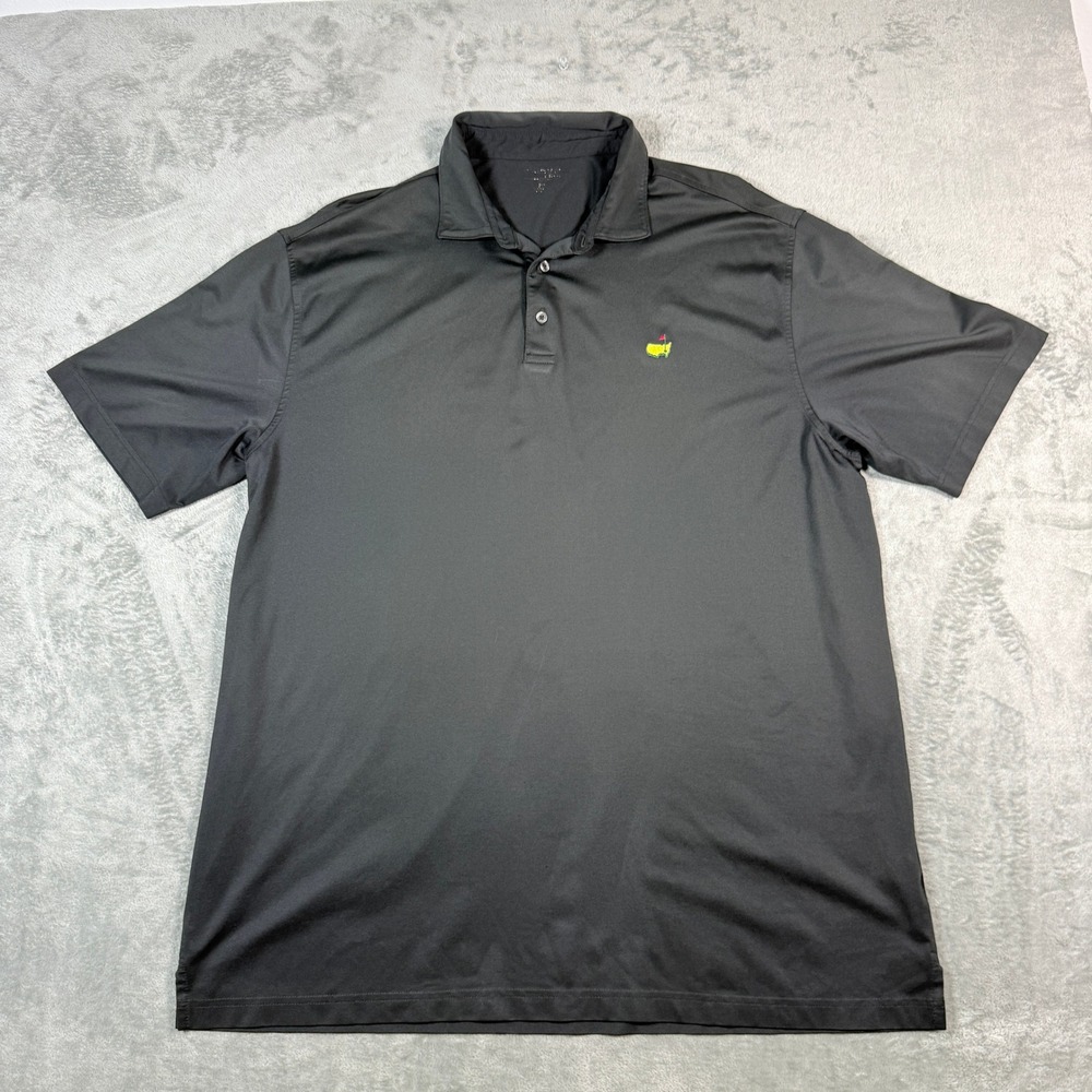 Masters Tech Mens XXL Polo Shirt Black Short Sleeve Golf